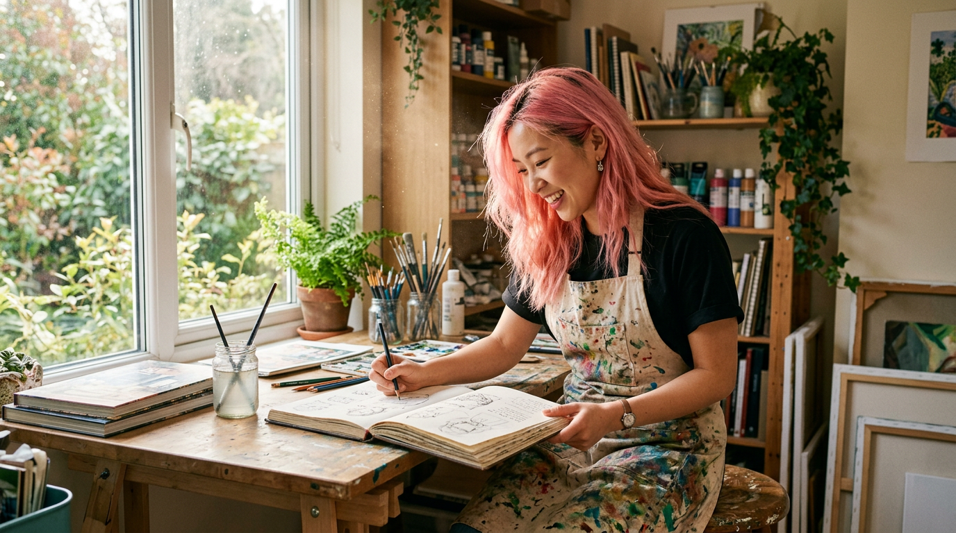 Unlocking creativity through art journaling and digital expression